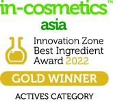 Gold Winner In-cosmetics Asia 2022